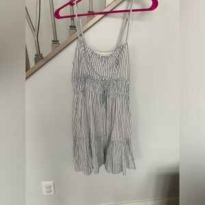 Summer dress, blue and white